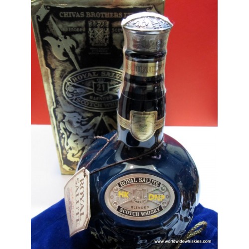 Chivas ROYAL SALUTE 21 Year BLUE 1000ml Bag / Boxed